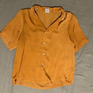 Golden Yellow Silk-Like Top